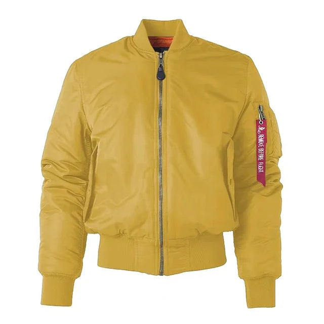 Blouson aviateur classique pour homme à fermeture éclair