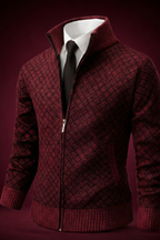Cardigan testurizzato da uomo con zip