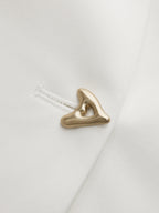 Women's Elegant V-Neck Top with Structured Sleeves for Smart Styling