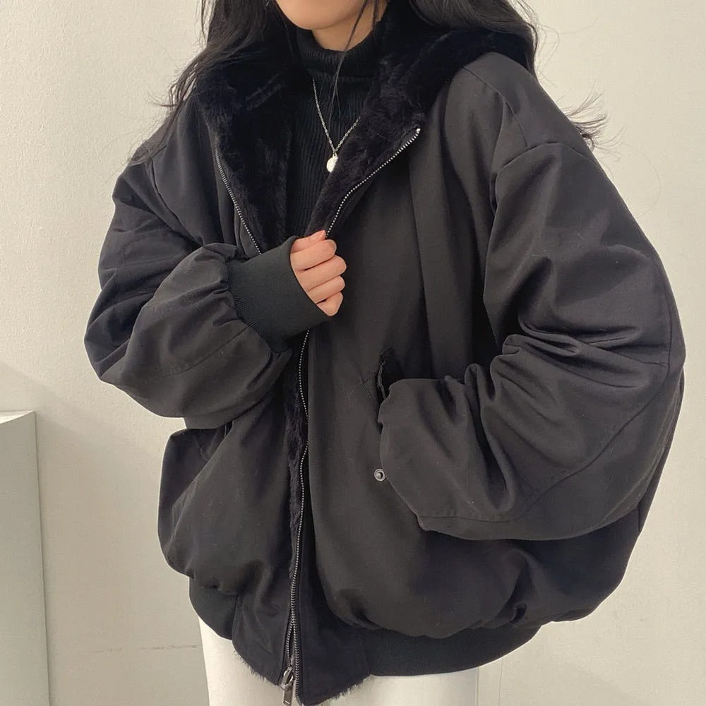 Women's Faux Shearling Oversized Jacket