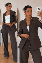 Women’s Striped Wide Leg Set