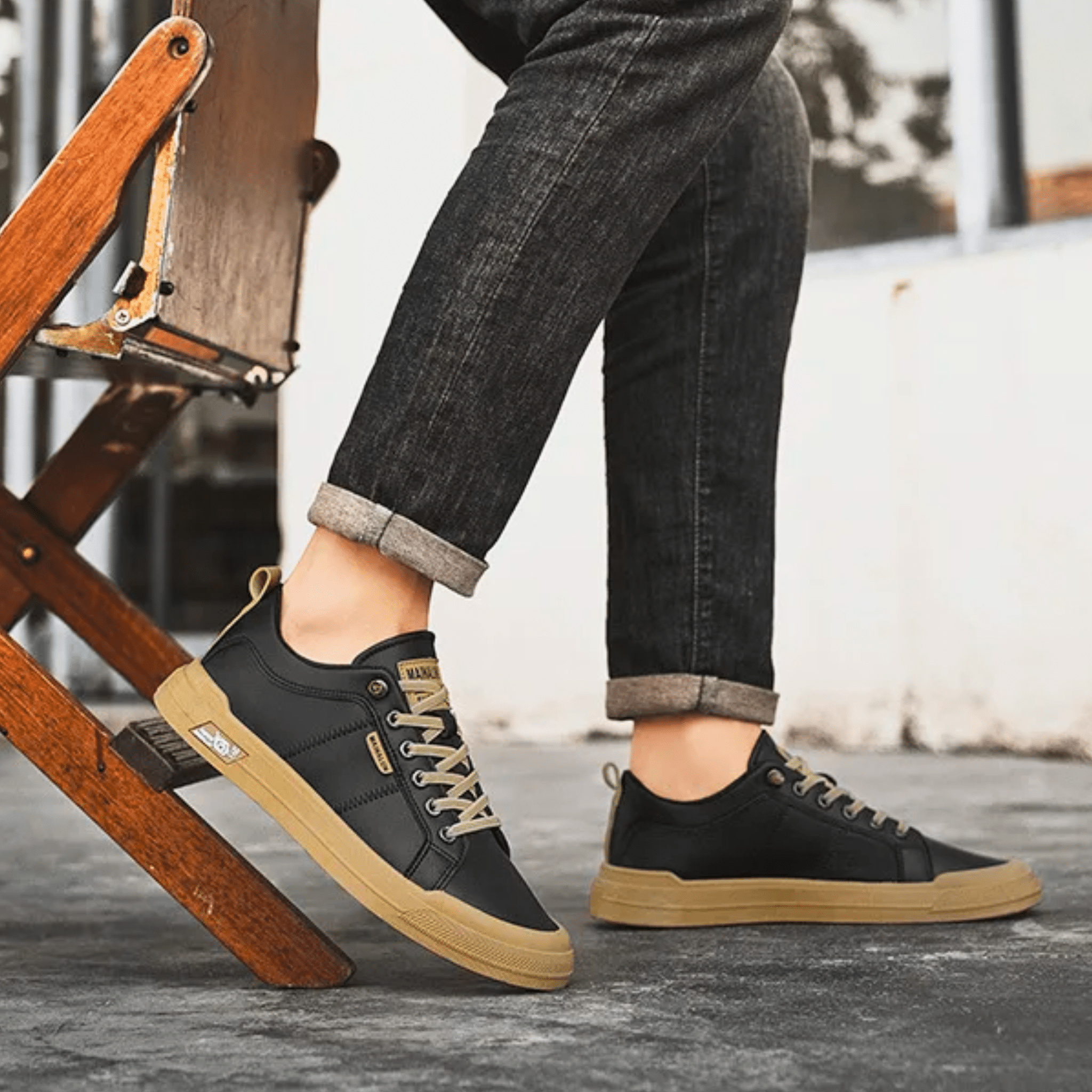 Minimalistische Freizeit-Schnürsneaker für Herren