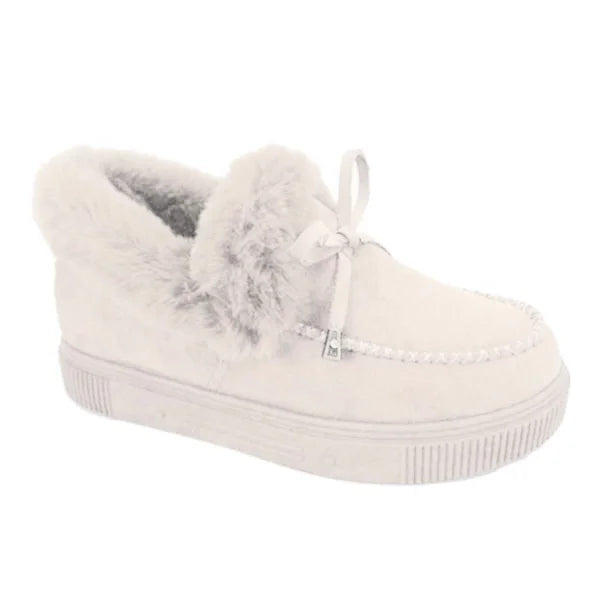 Mocassins pour femmes en fausse fourrure