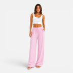 Wijde Broek Dames Elastische Taille Comfort Fit Casual