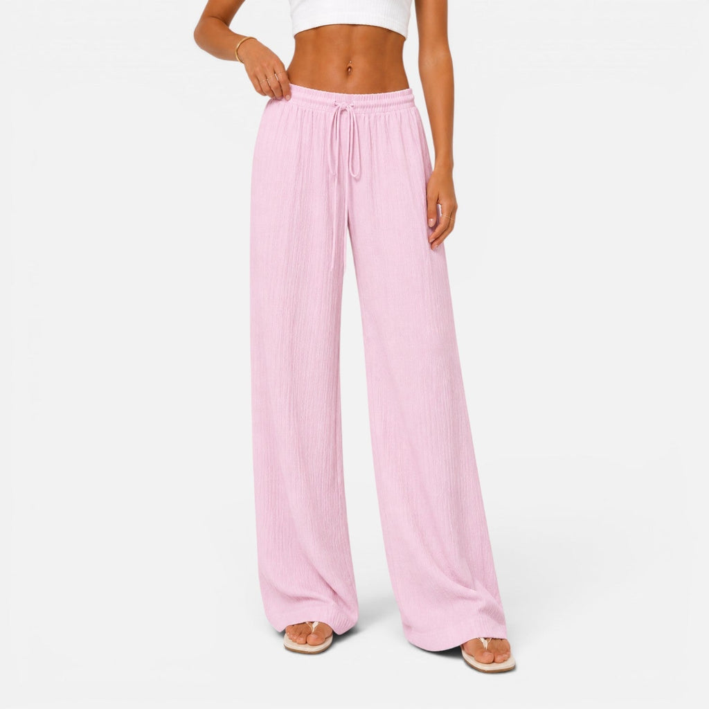 Wijde Broek Dames Elastische Taille Comfort Fit Casual