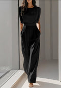 Damen-Jumpsuit mit weitem Bein und tailliertem Schnitt für elegante Anlässe