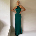 Damen Maxikleid mit Neckholder, figurbetonter Silhouette und elegantem Design