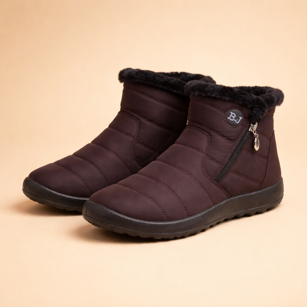 Bottines de neige pour femmes fourrées