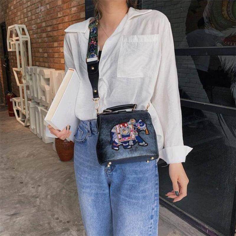 Women’s Elephant Detail Shoulder Bag