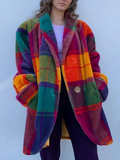 Cappotto da donna a quadri variopinti