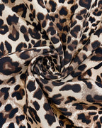 Abrigo reversible con capucha y estampado de leopardo para mujer