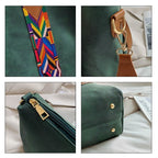 Bolso tote geométrico con tiras para mujer
