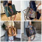 Bolso tote geométrico con tiras para mujer