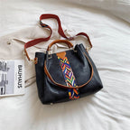 Bolso tote geométrico con tiras para mujer
