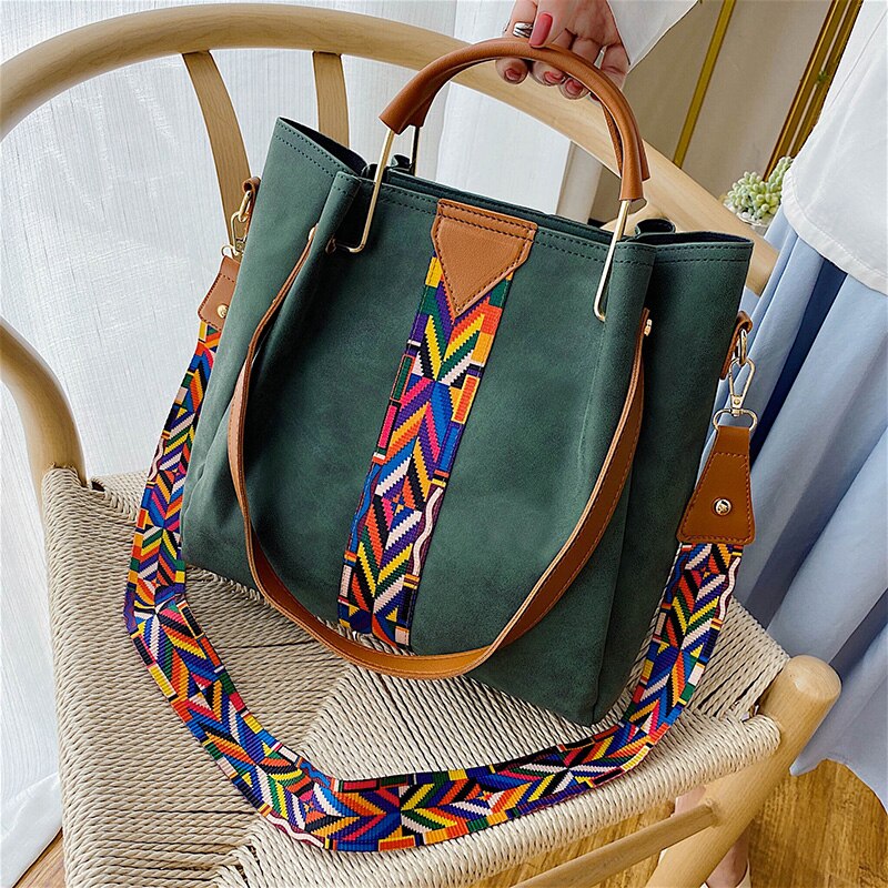 Sac fourre-tout géométrique à bandoulière pour femme