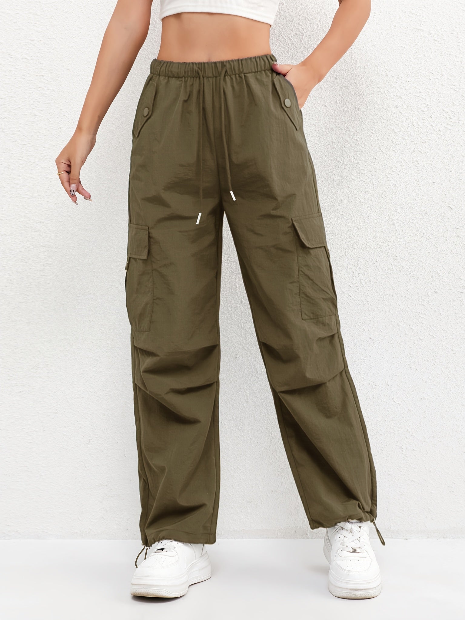 Damen Cargo-Parachute-Hose mit Kordelzug