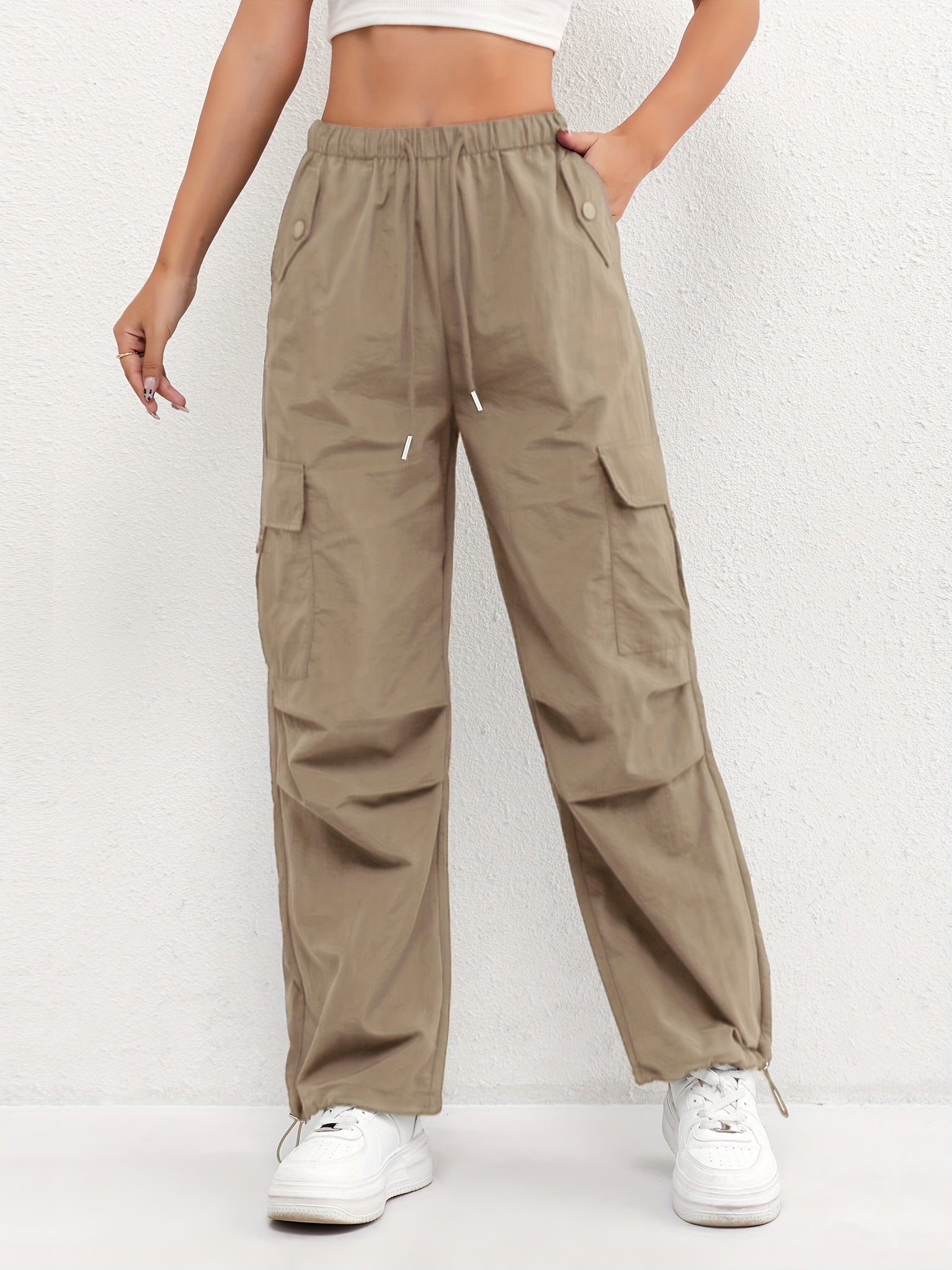 Damen Cargo-Parachute-Hose mit Kordelzug
