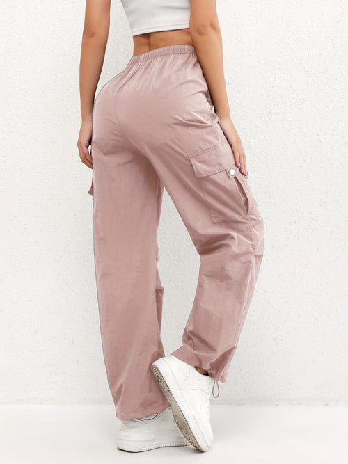Pantaloni cargo a parachute con coulisse da donna