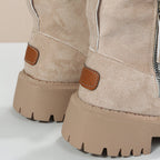 Damen-Slipper-Stiefeletten mit Fleece-Futter