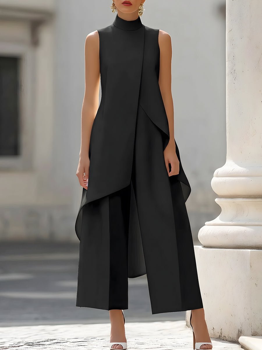 Women’s Asymmetric Tunic & Wide Leg Pants Set