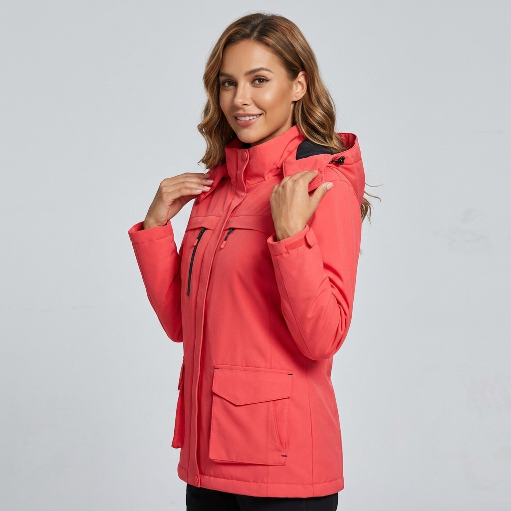 Damen-Softshelljacke mit Kapuze für Outdoor-Aktivitäten