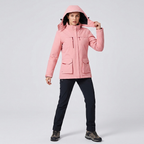 Damen-Softshelljacke mit Kapuze für Outdoor-Aktivitäten