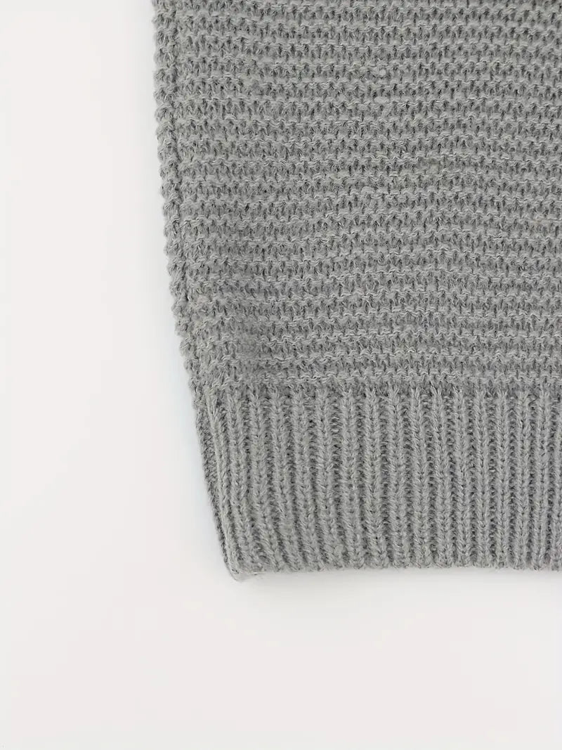 Lang, åbenstrikket cardigan til kvinder