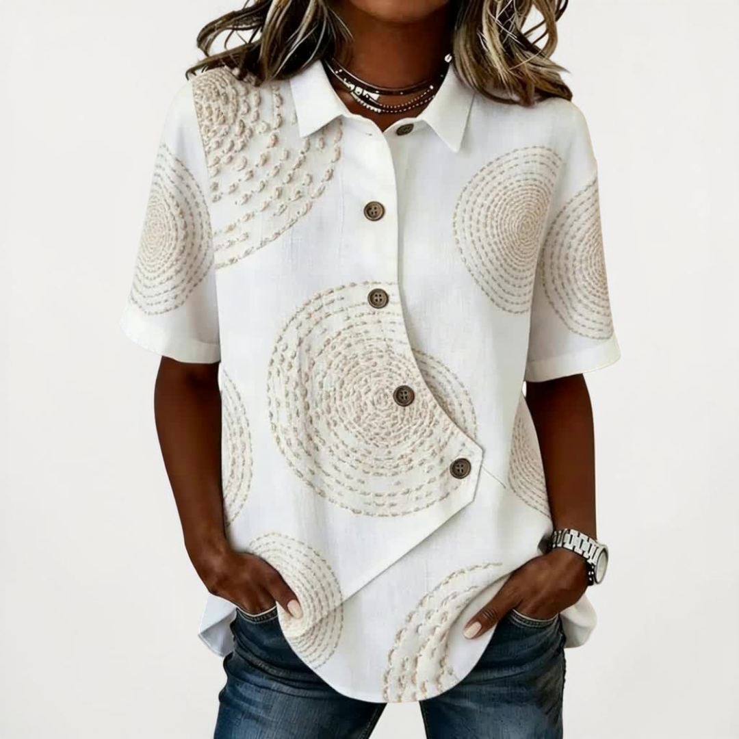 Chemise asymétrique superposée pour femme