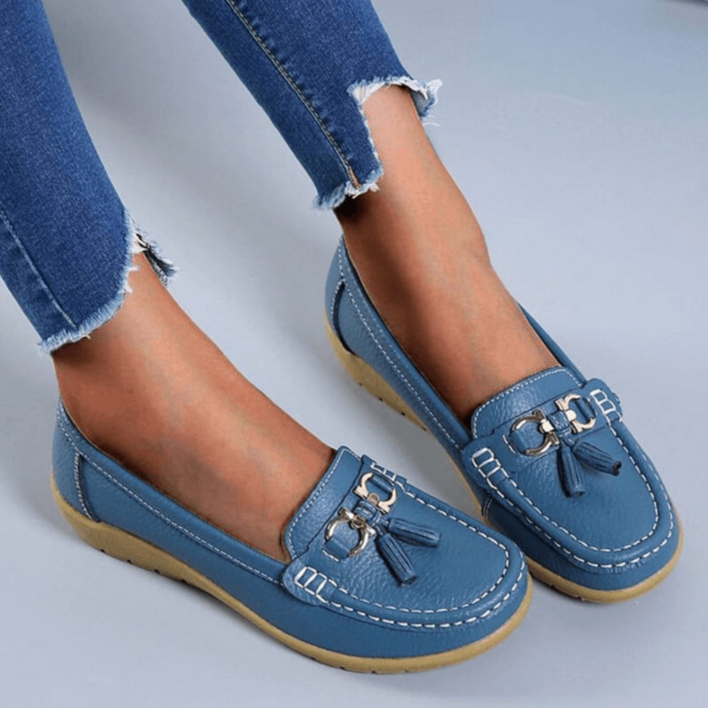 Dames loafers med kvaster og slip-on-design