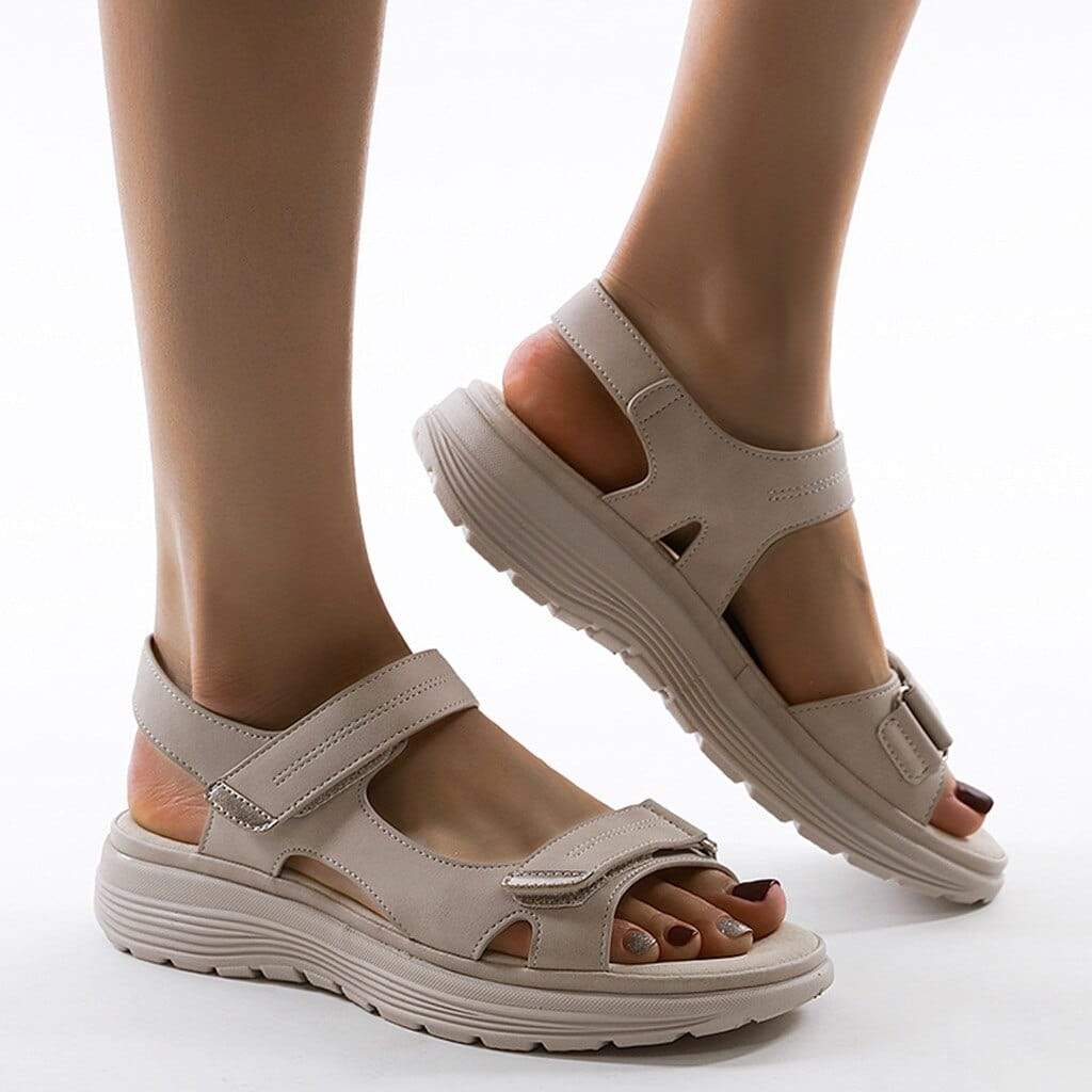 Damen Orthopädische Sandalen mit Fußgewölbeunterstützung und verstellbarem Komfortverschluss