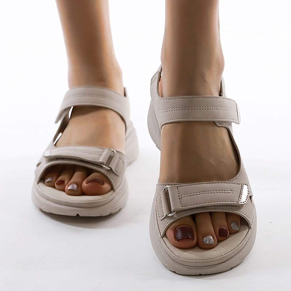 Damen Orthopädische Sandalen mit Fußgewölbeunterstützung und verstellbarem Komfortverschluss