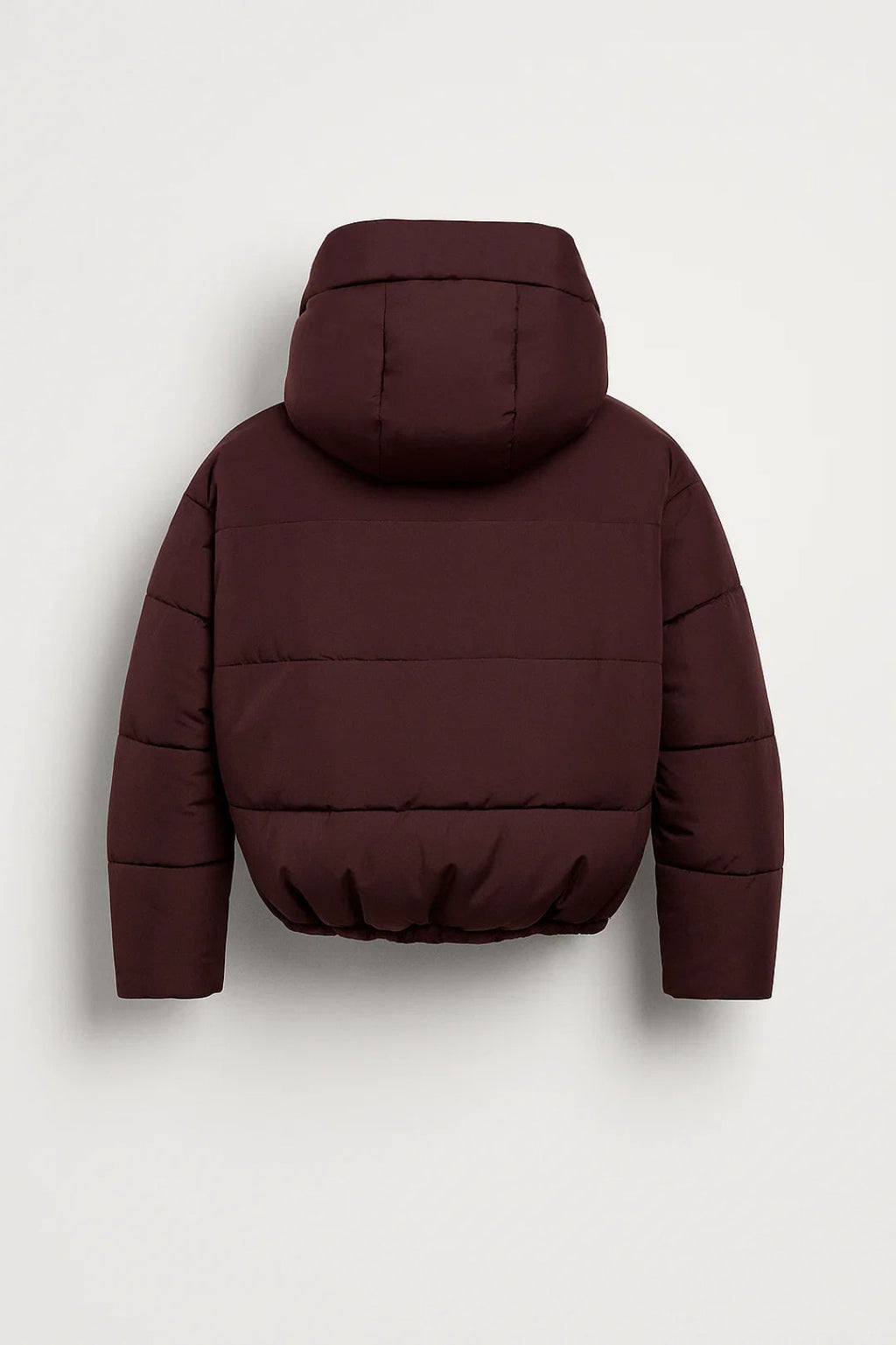 Kort hættejakke til kvinder med vatteret design