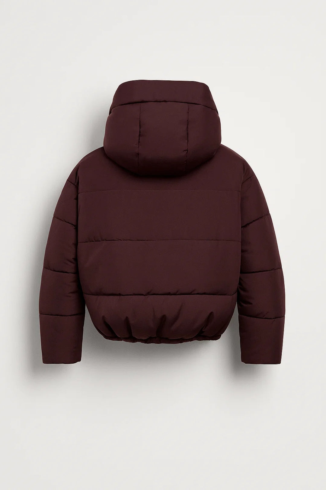 Kort hættejakke til kvinder med vatteret design