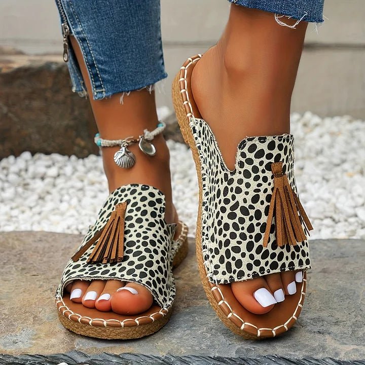 Women’s Bohemian Tassel Slide Sandals