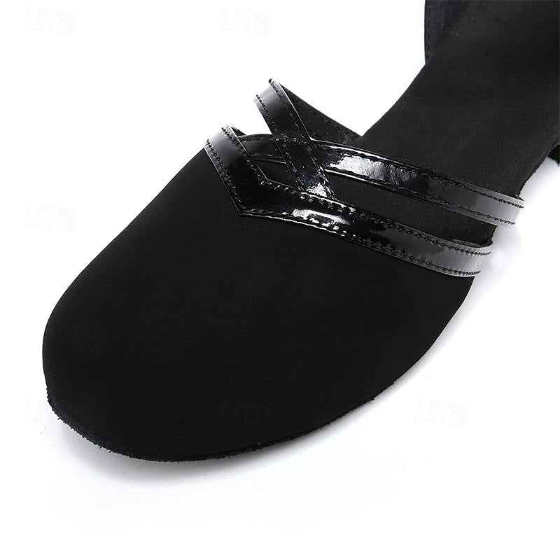 Women's Cross-Strap Ballet Shoes with Low Heel for Elegant Everyday Wear