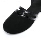 Women's Cross-Strap Ballet Shoes with Low Heel for Elegant Everyday Wear