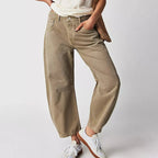 Utilityjeans til kvinder med barrel-leg-pasform